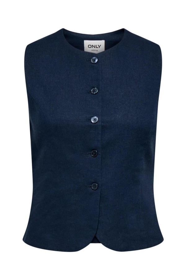 Chaleco Only Goa de lino