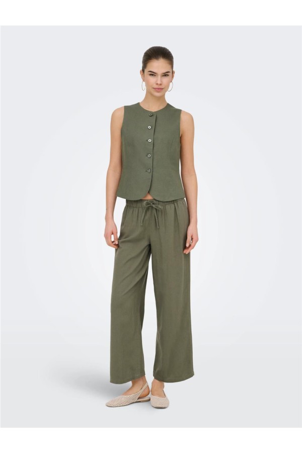 Chaleco Only Goa de lino