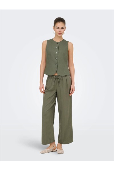 Chaleco Only Goa de lino