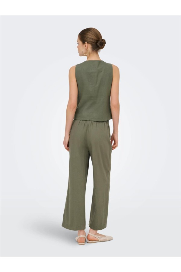 Chaleco Only Goa de lino