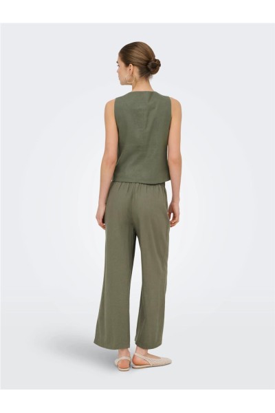 Chaleco Only Goa de lino