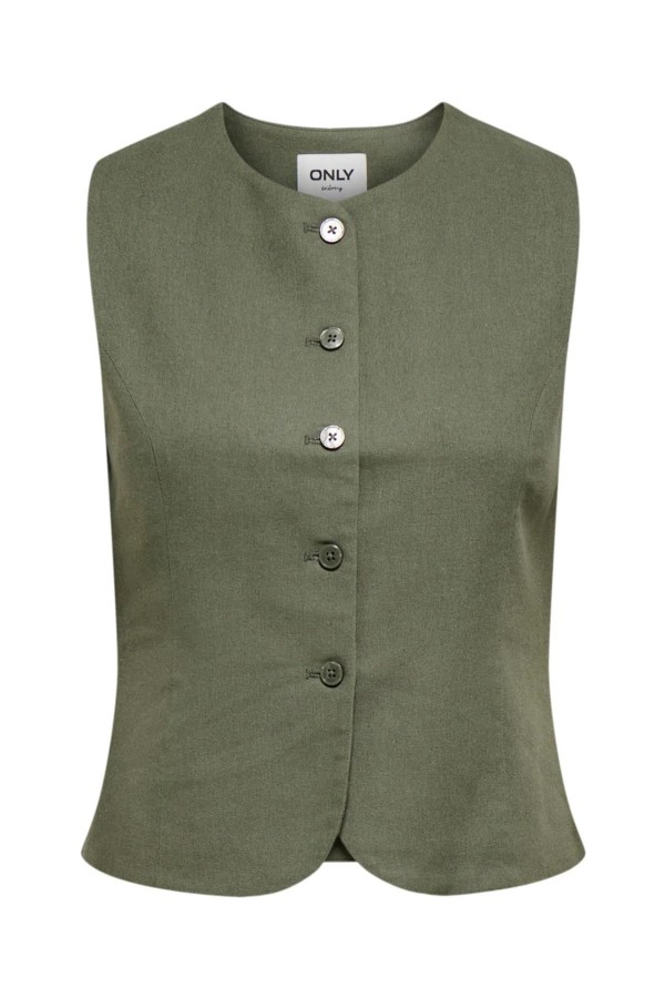 Chaleco Only Goa de lino