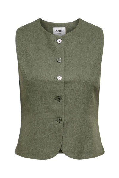 Chaleco Only Goa de lino