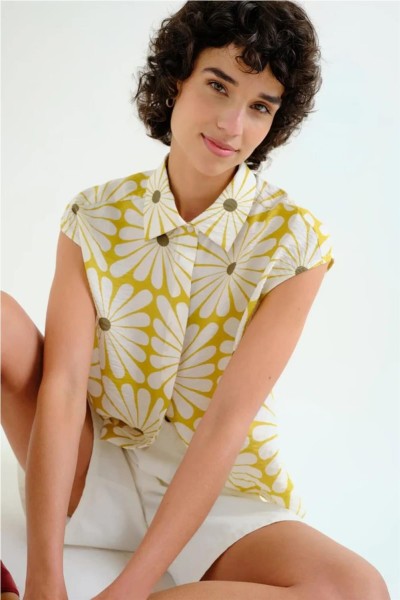 Camisa Compañía Fantástica con estampado Olive Flower