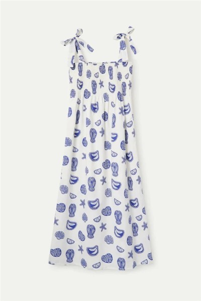 Vestido largo Compañía Fantástica con estampado Lobster