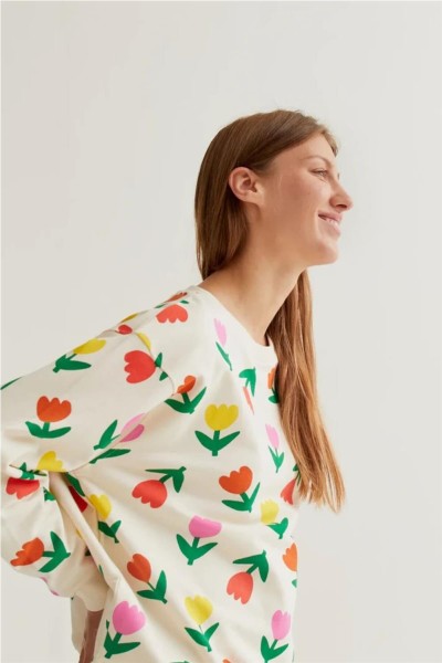 Sudadera Compañía Fantástica con estampado Multicolor Tulips
