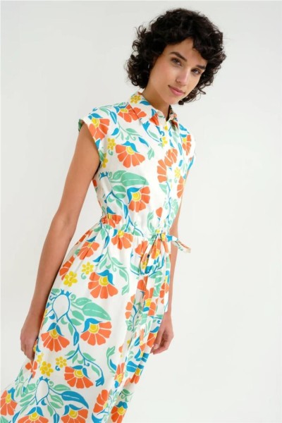 Vestido midi Compañía Fantástica con estampado Big Royal