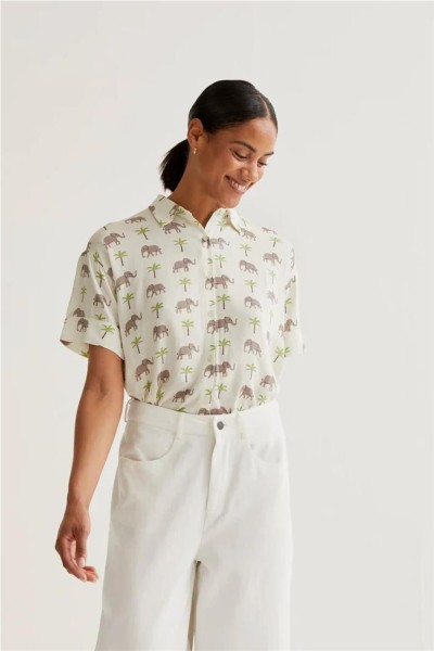 Camisa Compañía Fantástica con estampado elefante