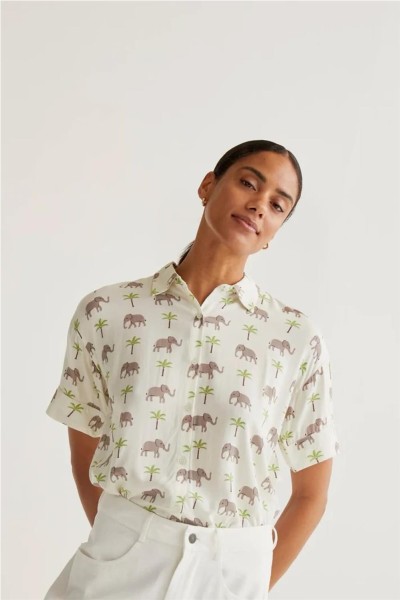Camisa Compañía Fantástica con estampado elefante