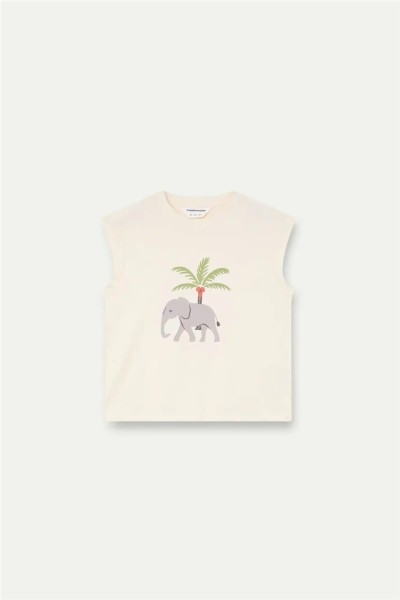Camiseta Compañía Fantástica con estampado elefante y palmera