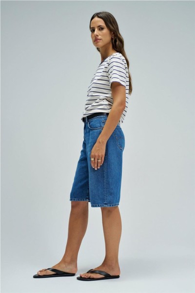 Camiseta Salsa de rayas con branding