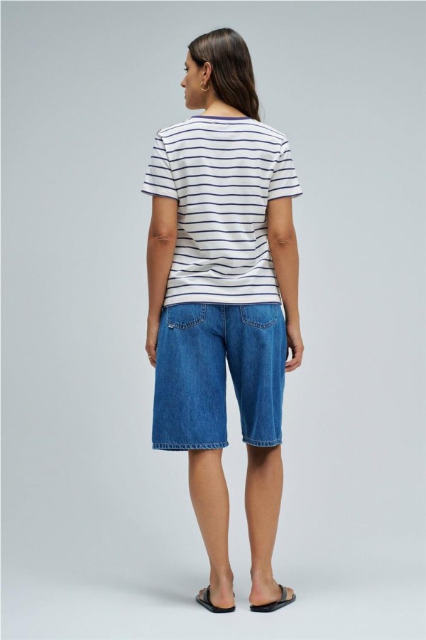 Camiseta Salsa de rayas con branding