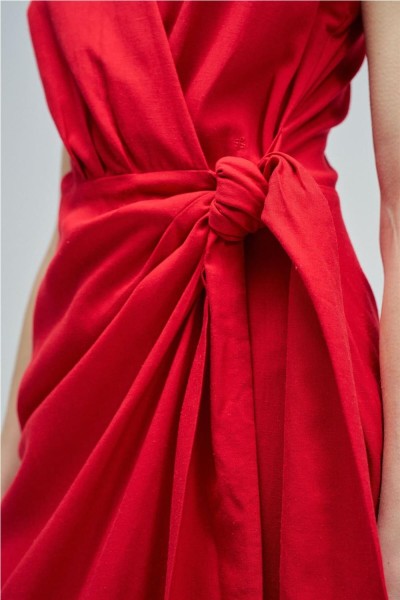 Vestido Salsa midi con lino