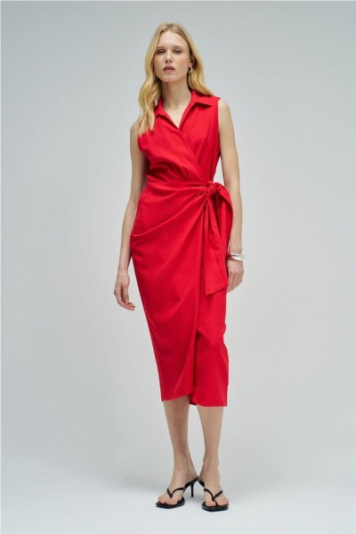 Vestido Salsa midi con lino