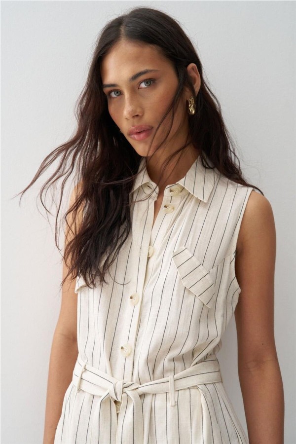 Mono Salsa de rayas con lino