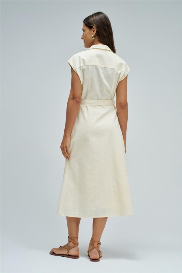 Vestido Salsa midi con lino