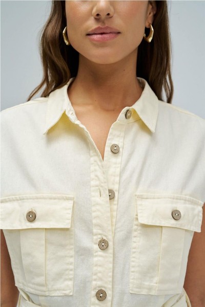 Vestido Salsa midi con lino