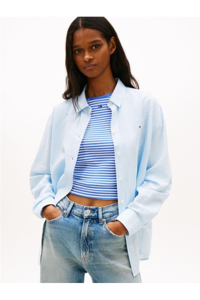 Camisa Tommy Jeans de corte amplio