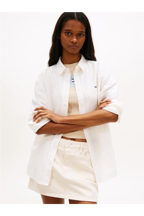 Camisa Tommy Jeans de corte amplio