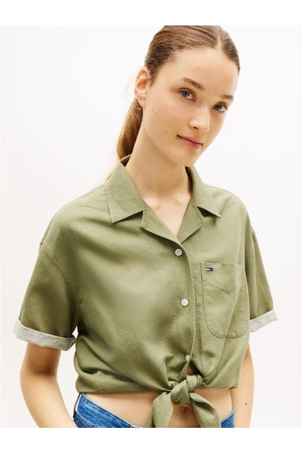 Camisa Tommy Jeans de corte amplio en...