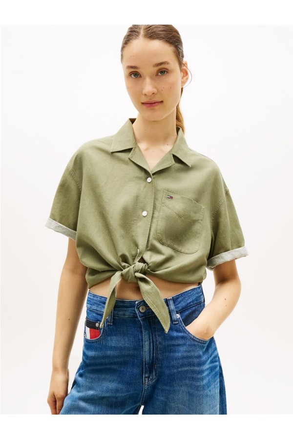 Camisa Tommy Jeans de corte amplio en...