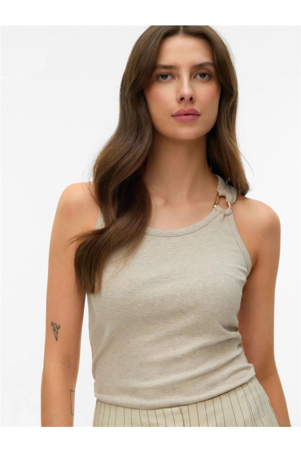 Top Vero Moda Kiki de cuello redondo