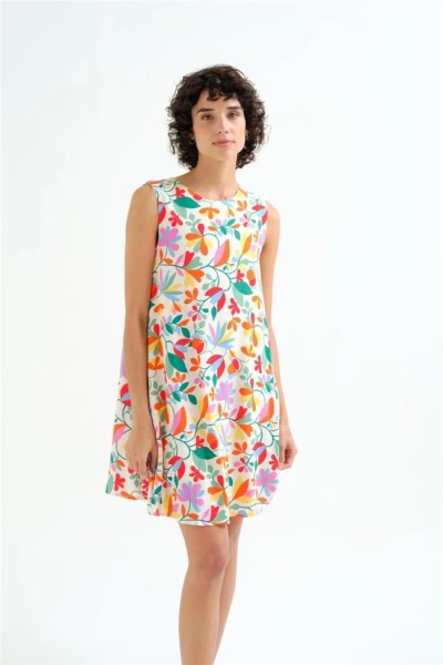 Vestido Corto Compañía Fantástica con estampado lotto