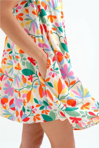 Vestido Corto Compañía Fantástica con estampado lotto