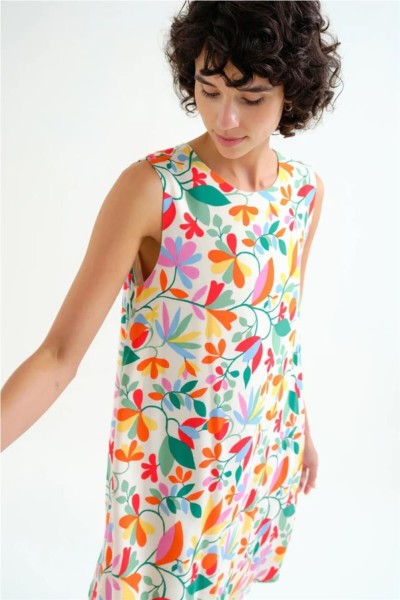 Vestido Corto Compañía Fantástica con estampado lotto