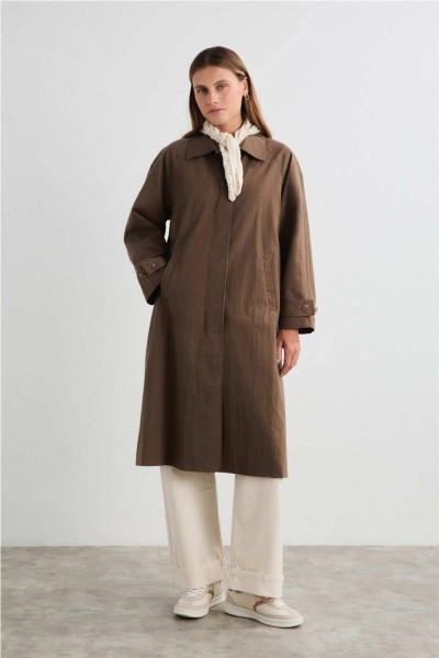 Gabardina midi Mus & Bombon Aelia manga raglán