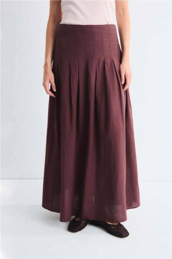 Falda midi Mus & Bombon Soleil plisada