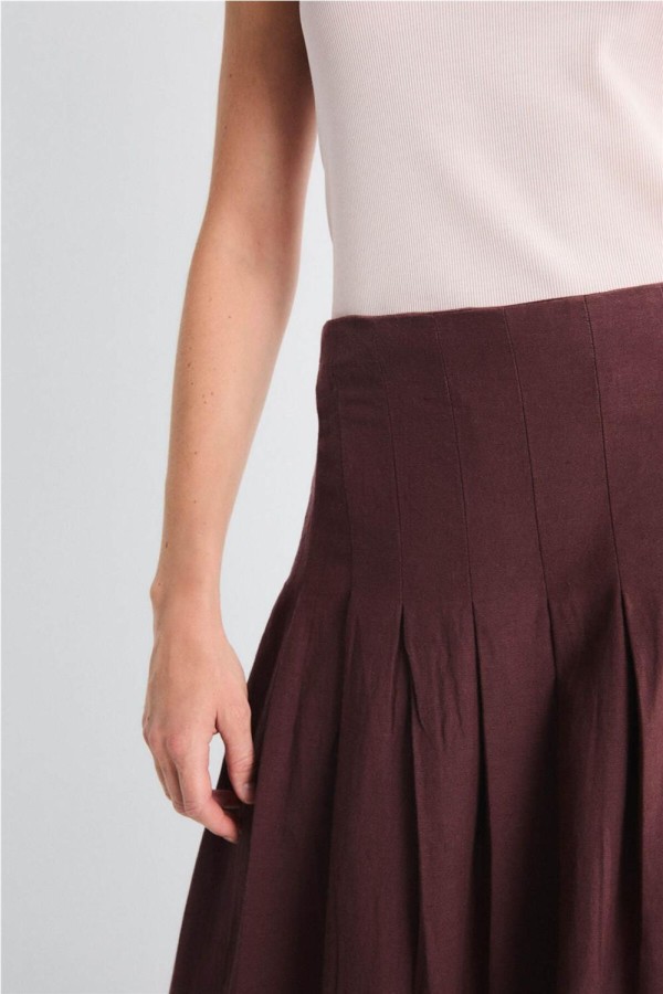 Falda midi Mus & Bombon Soleil plisada 2