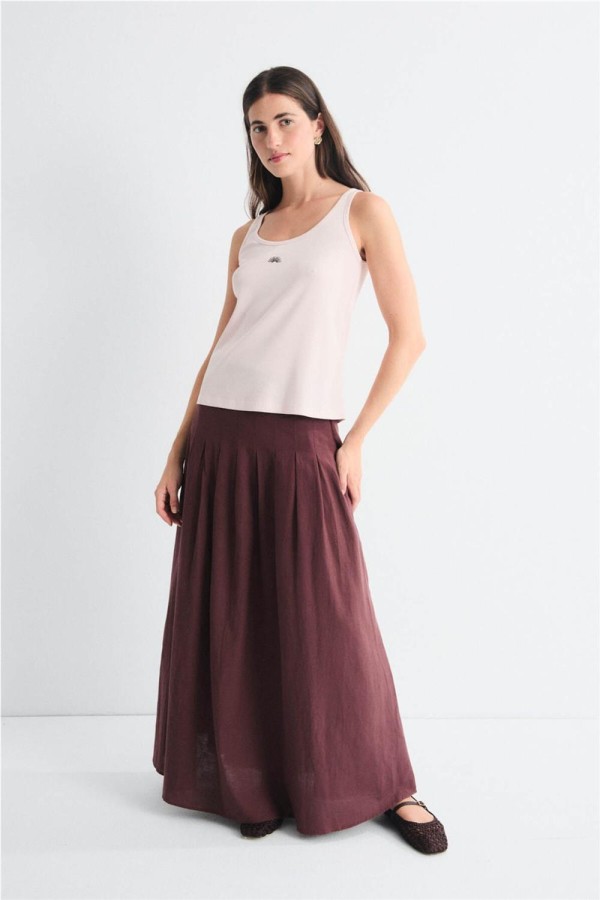 Falda midi Mus & Bombon Soleil plisada