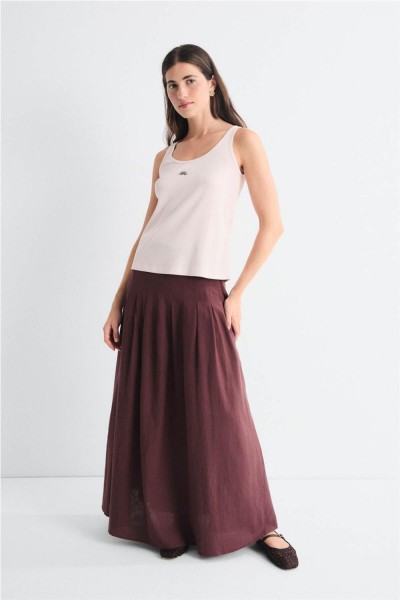 Falda midi Mus & Bombon Soleil plisada