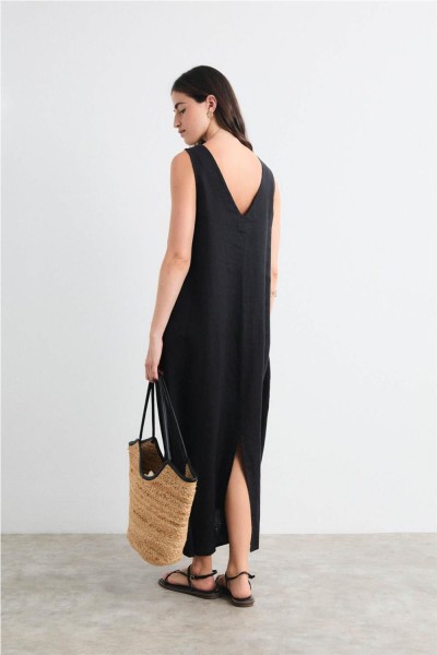 Vestido midi Mus & Bombon Aurora cuello barco