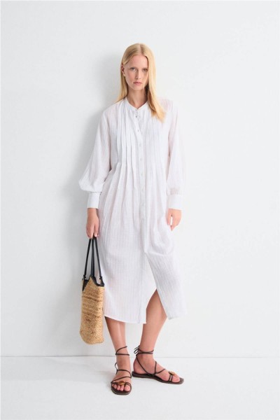 Vestido Mus & Bombon Sare camisero de cuello mao