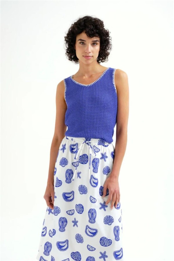 Top Compañía Fantástica punto calado...