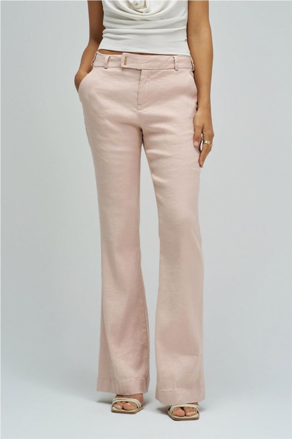 Pantalón Salsa chino flare con lino