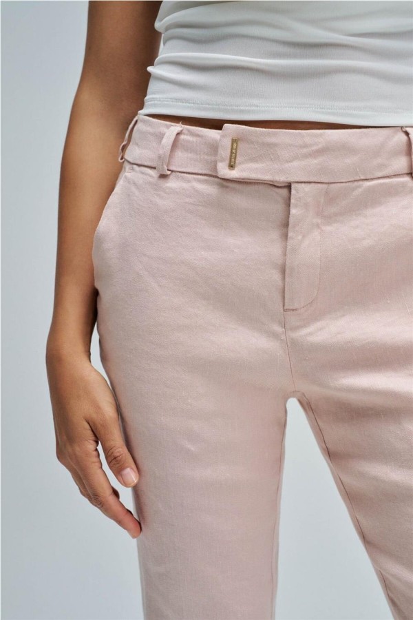 Pantalón Salsa chino flare con lino