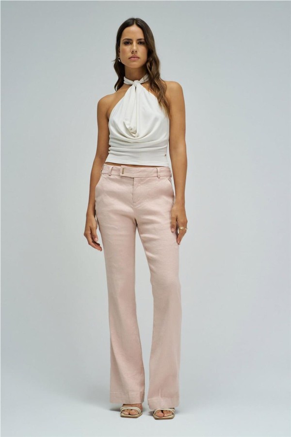 Pantalón Salsa chino flare con lino