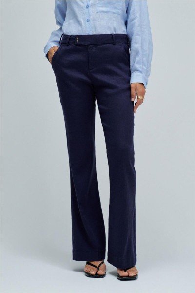 Pantalón Salsa chino flare con lino