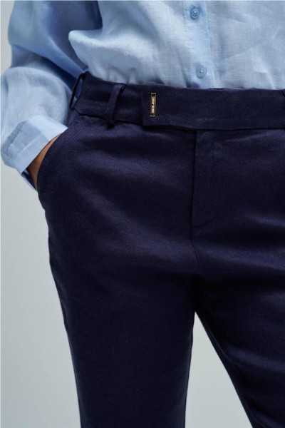 Pantalón Salsa chino flare con lino