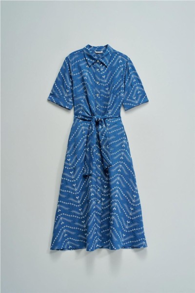 Vestido camisero Salsa midi con bordados