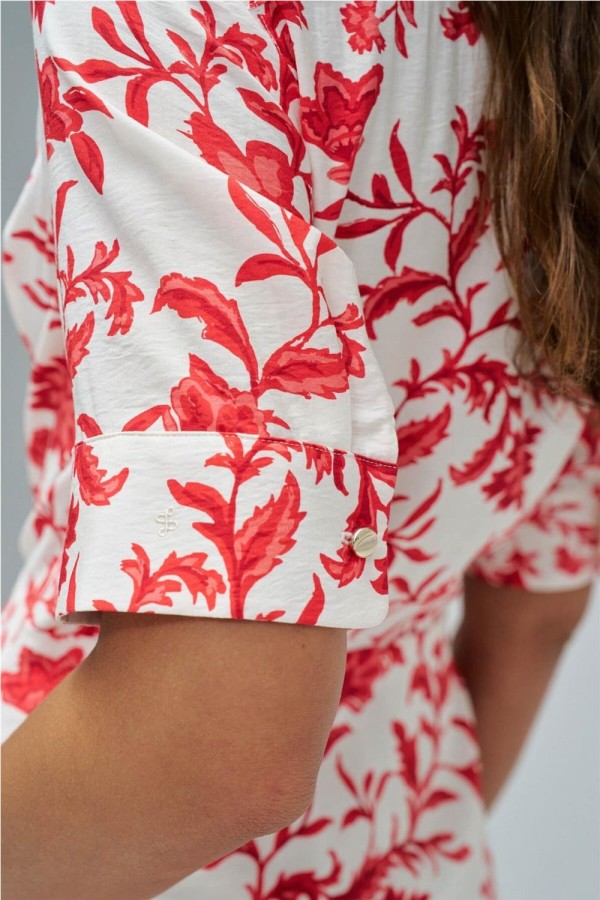 Vestido Salsa camisero con patrón floral