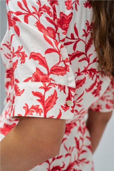 Vestido Salsa camisero con patrón floral