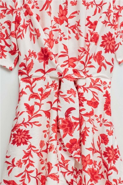 Vestido Salsa camisero con patrón floral