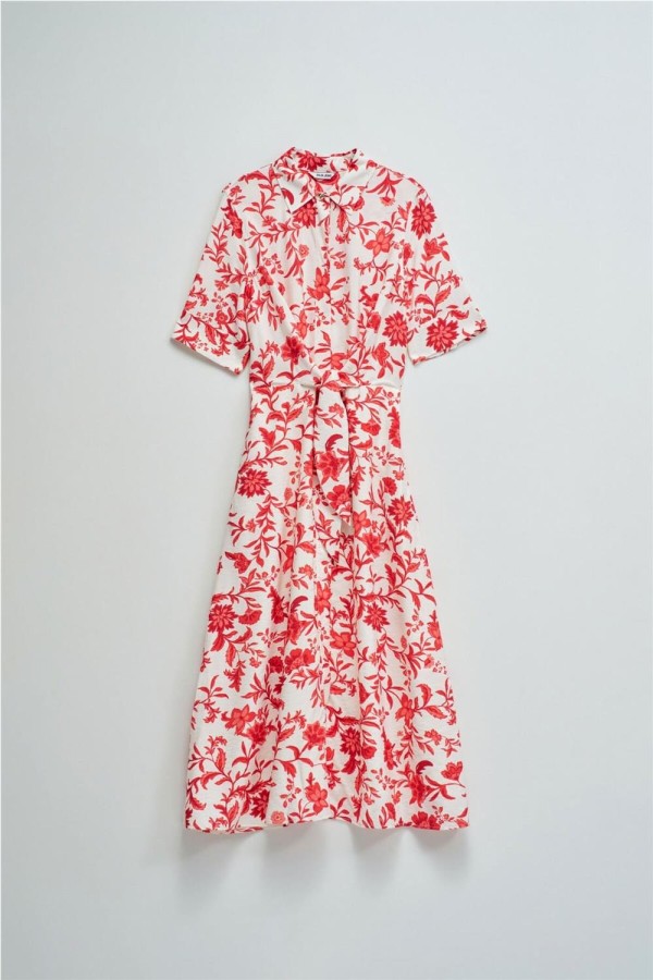 Vestido Salsa camisero con patrón floral