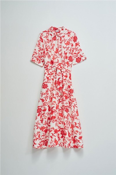 Vestido Salsa camisero con patrón floral