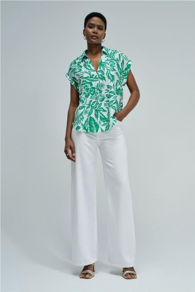 Camisa Salsa con patrón floral