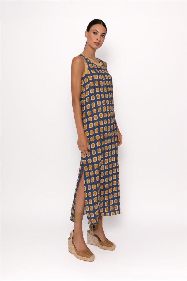 Vestido largo Arggido de manga sisa